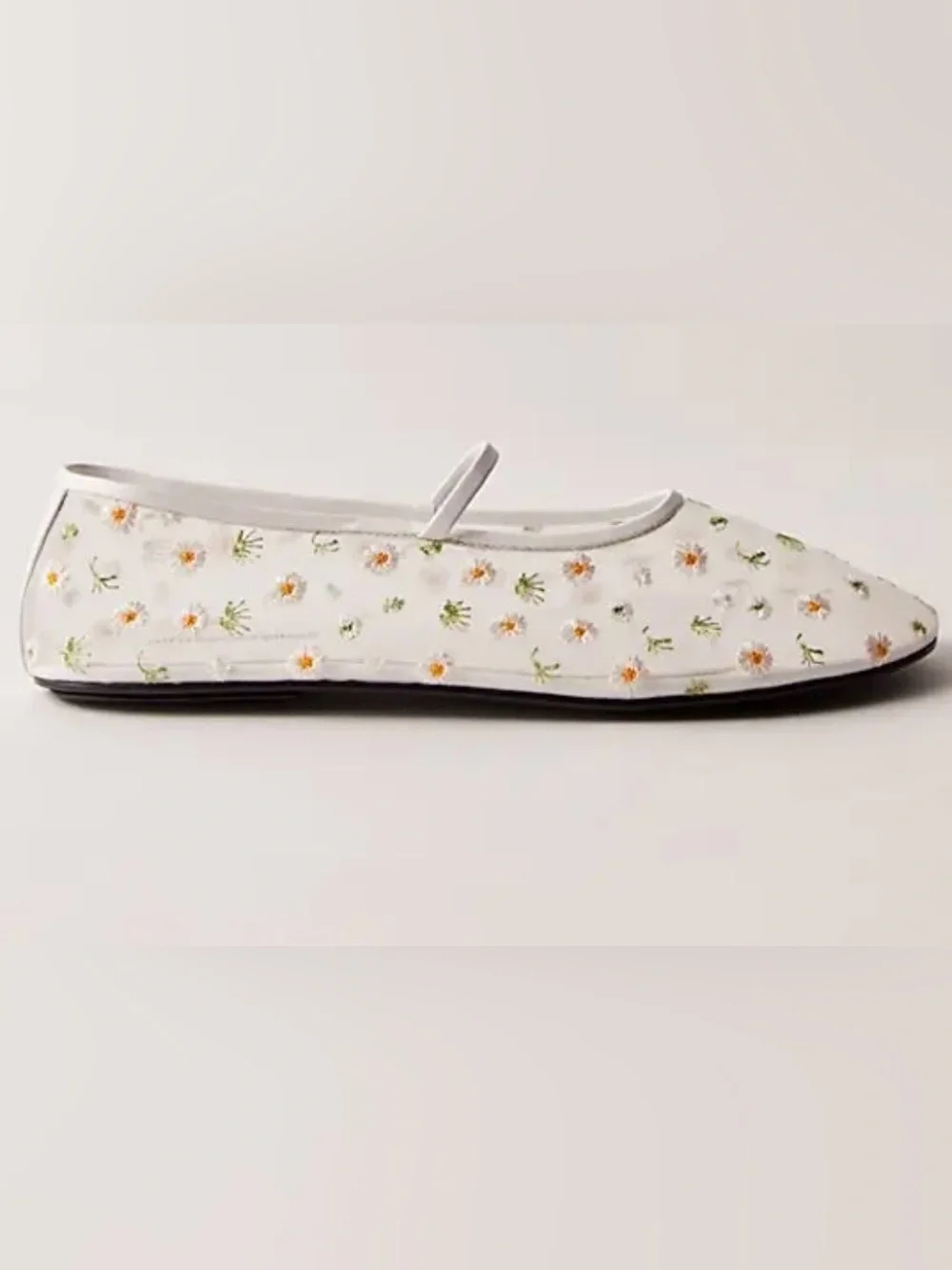 New Jeffrey Campbell x Anthropologie Pickin' Daisies 7 Embroidered Mesh Ballet